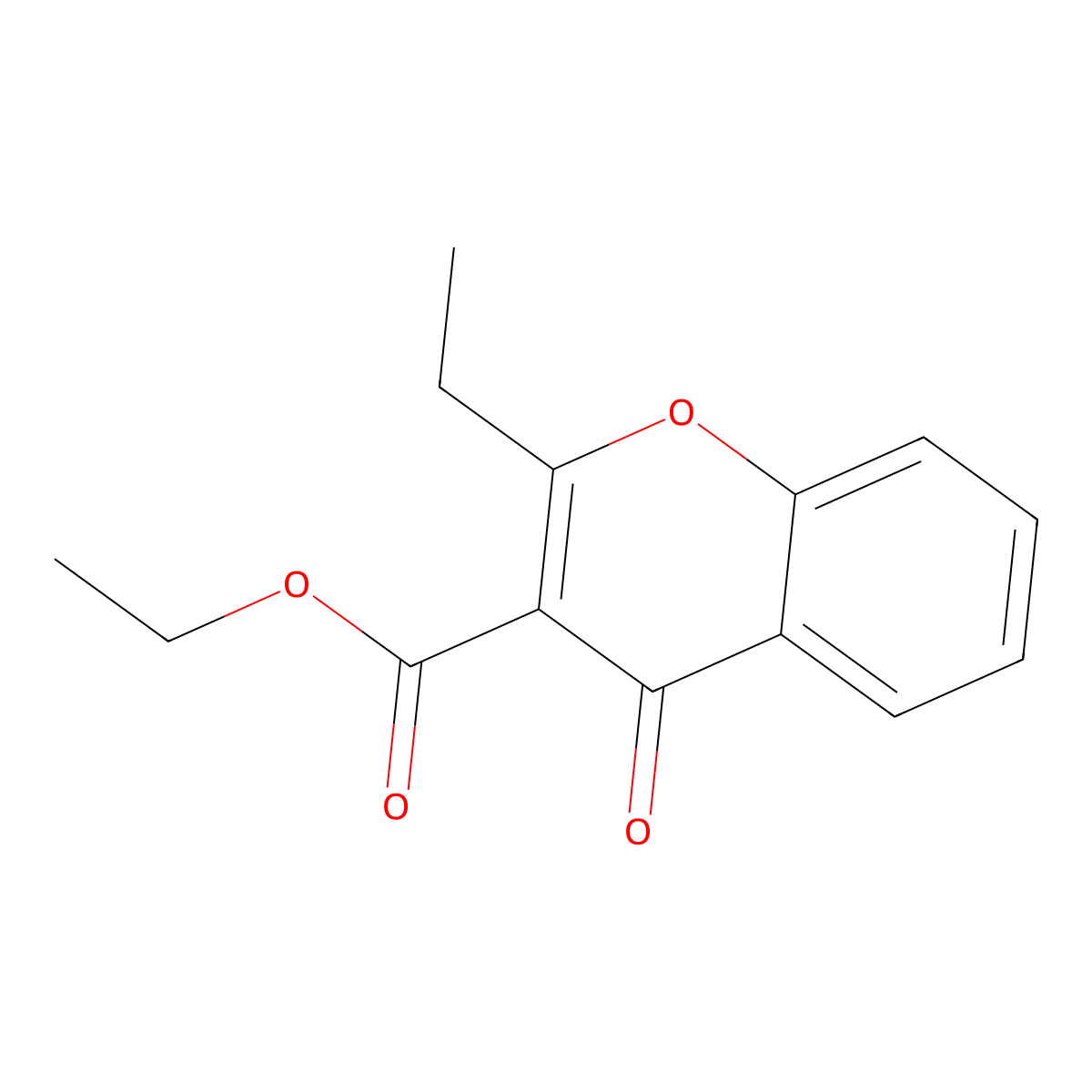 Ethyl 2-ethyl-4-oxo-4H-chromene-3-carboxylate molecular structure, CAS 79388-03-7