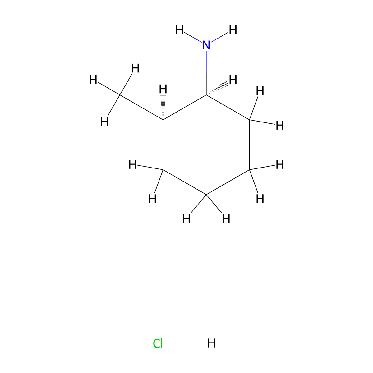 2-Methylcyclohexylamine hydrochloride, (1S,2R)- molecular structure, CAS 79389-39-2