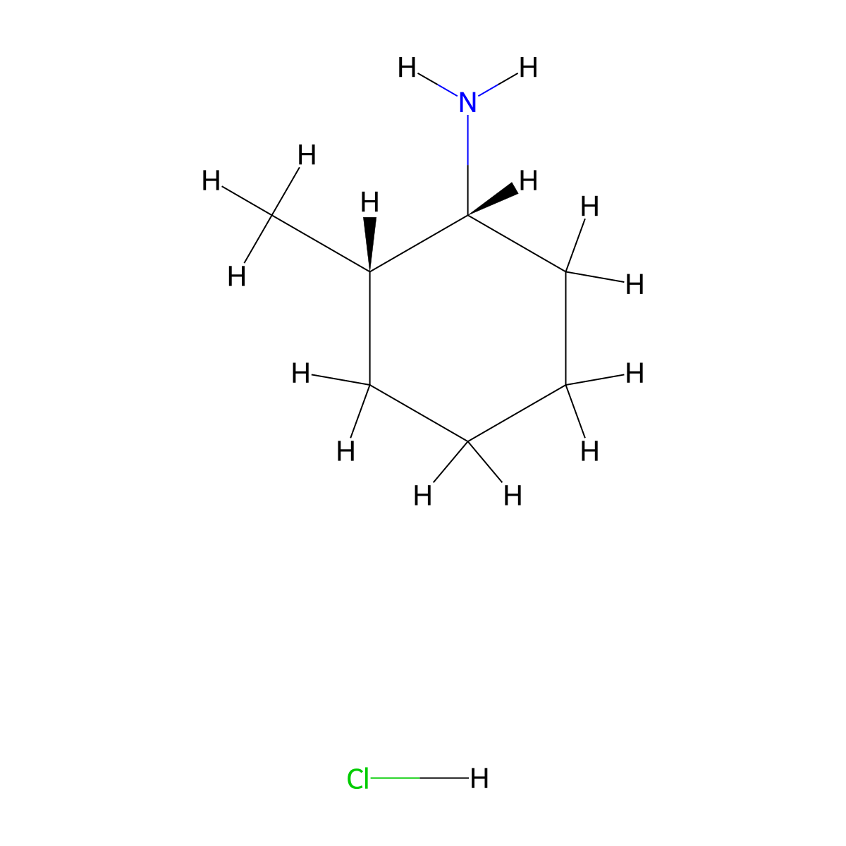2-Methylcyclohexylamine hydrochloride, (1R,2S)- molecular structure, CAS 79389-41-6