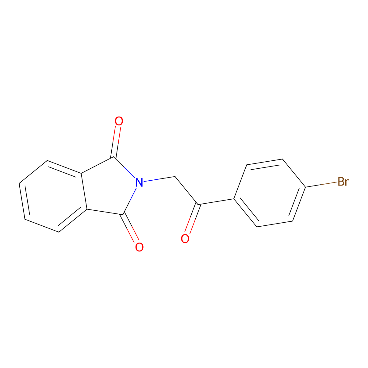 2-[2-(4-bromophenyl)-2-oxoethyl]-1H-isoindole-1,3(2H)-dione molecular structure, CAS 794-43-4