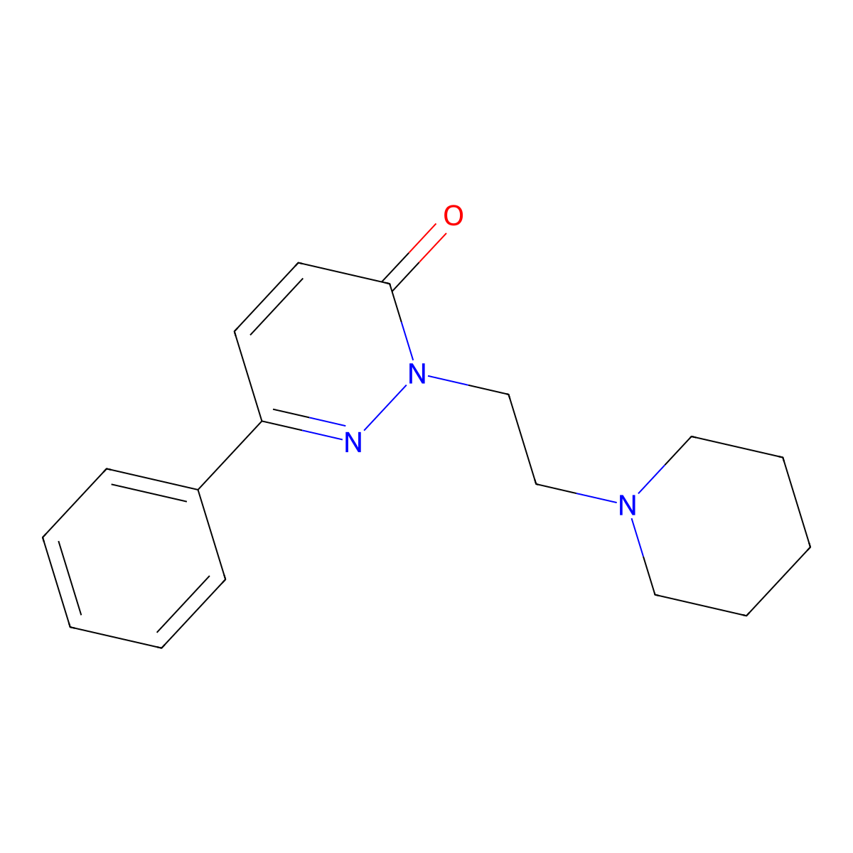 6-Phenyl-2-(2-piperidin-1-ylethyl)pyridazin-3-one molecular structure, CAS 794-84-3