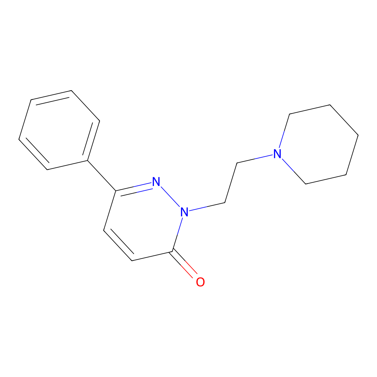 6-Phenyl-2-(2-piperidin-1-ylethyl)pyridazin-3-one molecular structure, CAS 794-84-3
