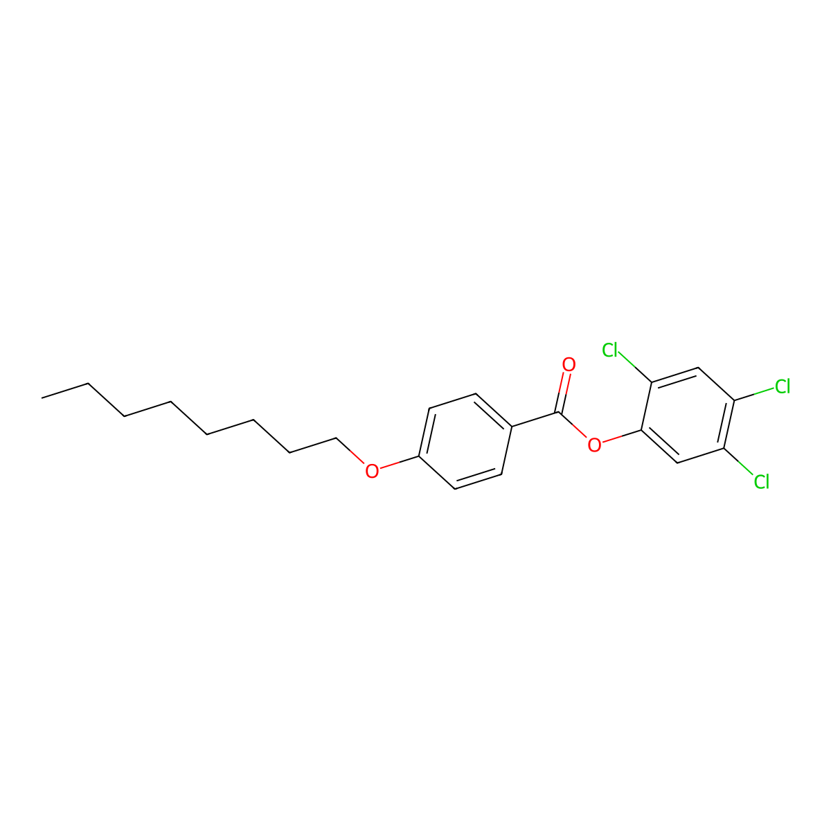 2,4,5-Trichlorophenyl 4-n-Octyloxybenzoate molecular structure, CAS 79404-93-6