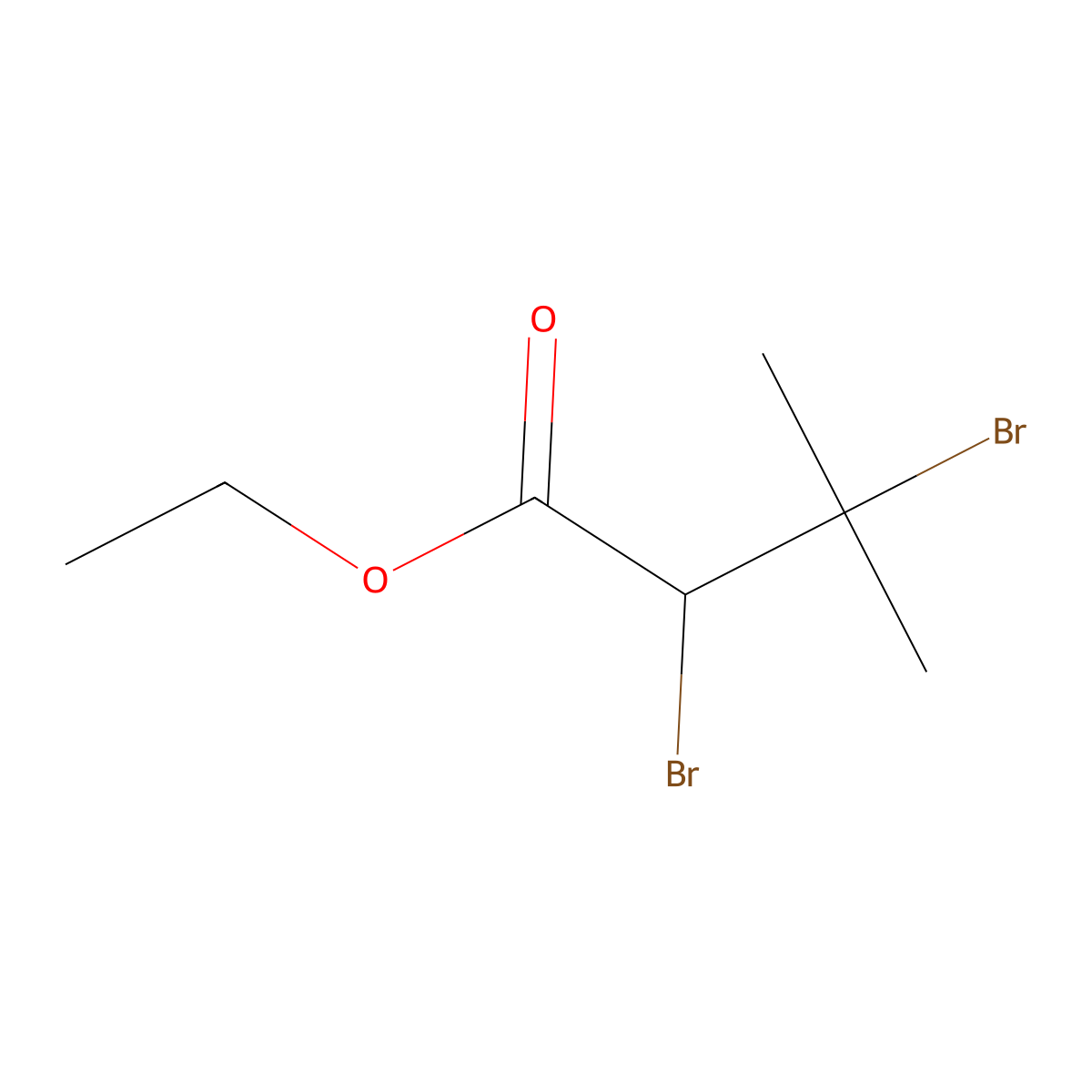 Ethyl 2,3-dibromo-3-methylbutanoate molecular structure, CAS 79405-51-9