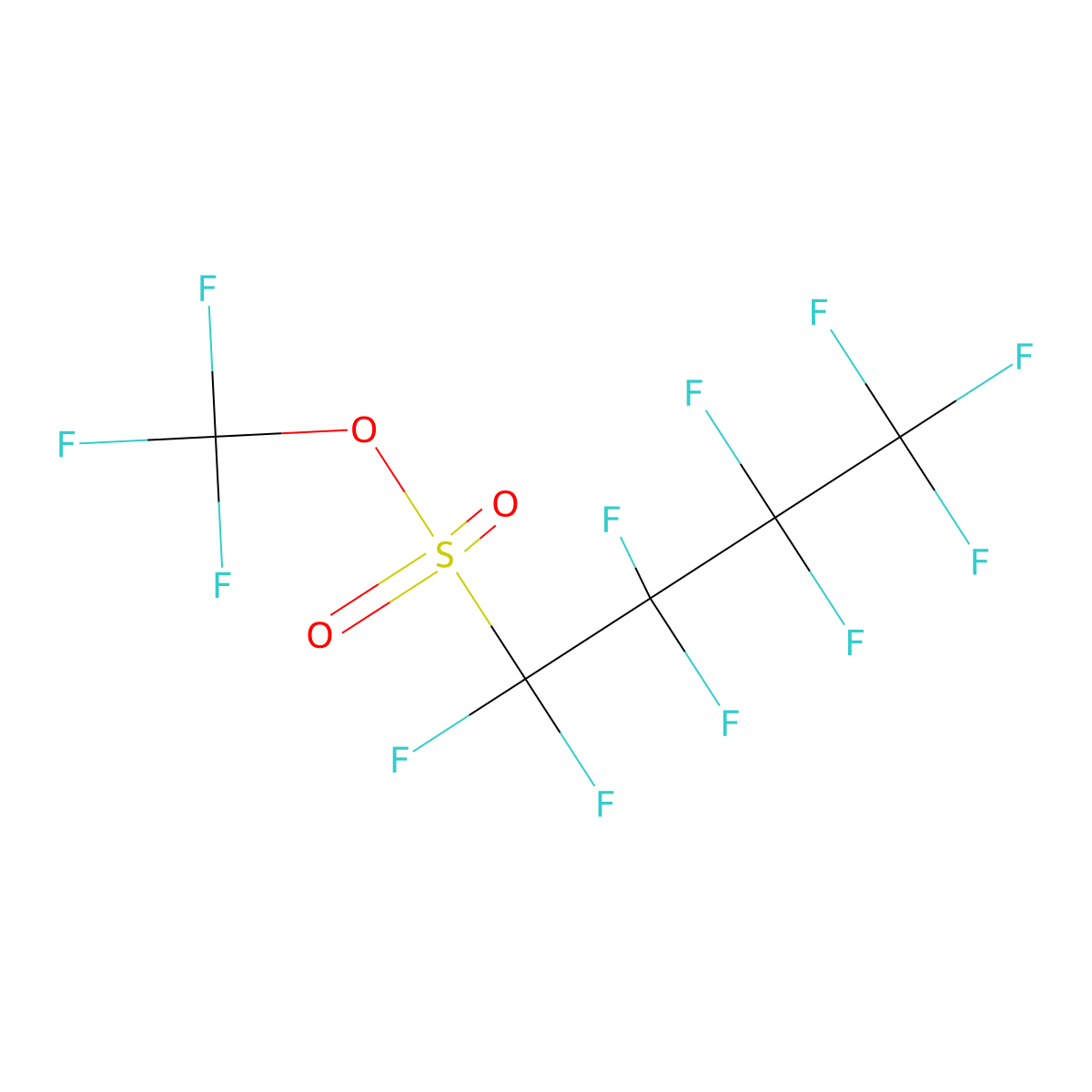 Trifluoromethyl 1,1,2,2,3,3,4,4,4-nonafluorobutane-1-sulfonate molecular structure, CAS 79410-57-4
