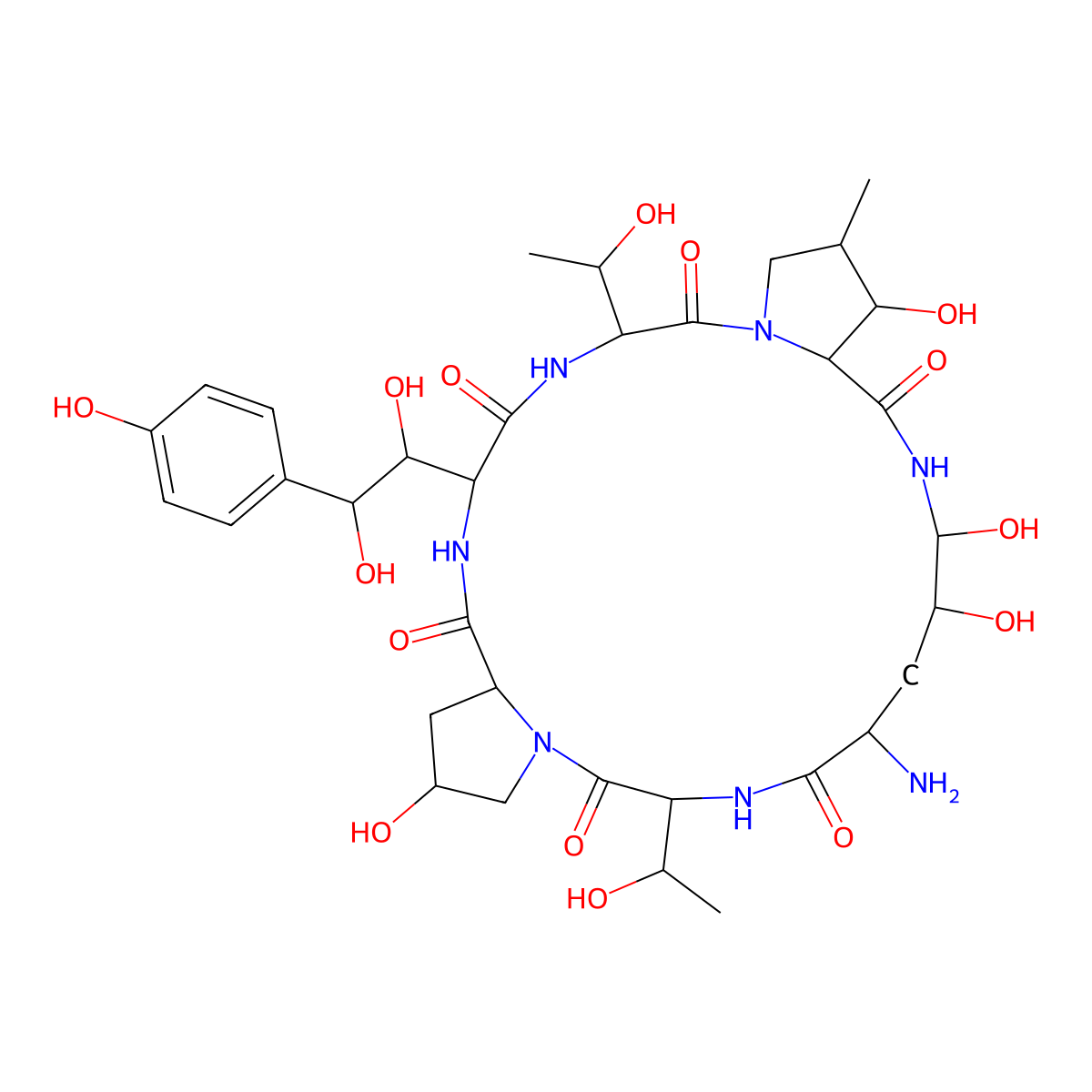 1-[(4R,5R)-4,5-Dihydroxy-L-ornithine]echinocandin B molecular structure, CAS 79411-15-7