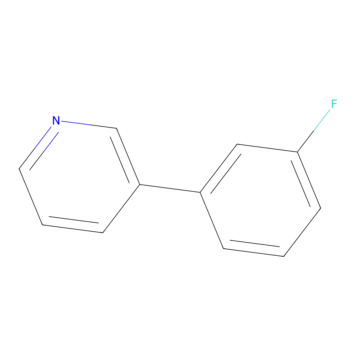 3-(3-Fluorophenyl)pyridine molecular structure, CAS 79412-32-1
