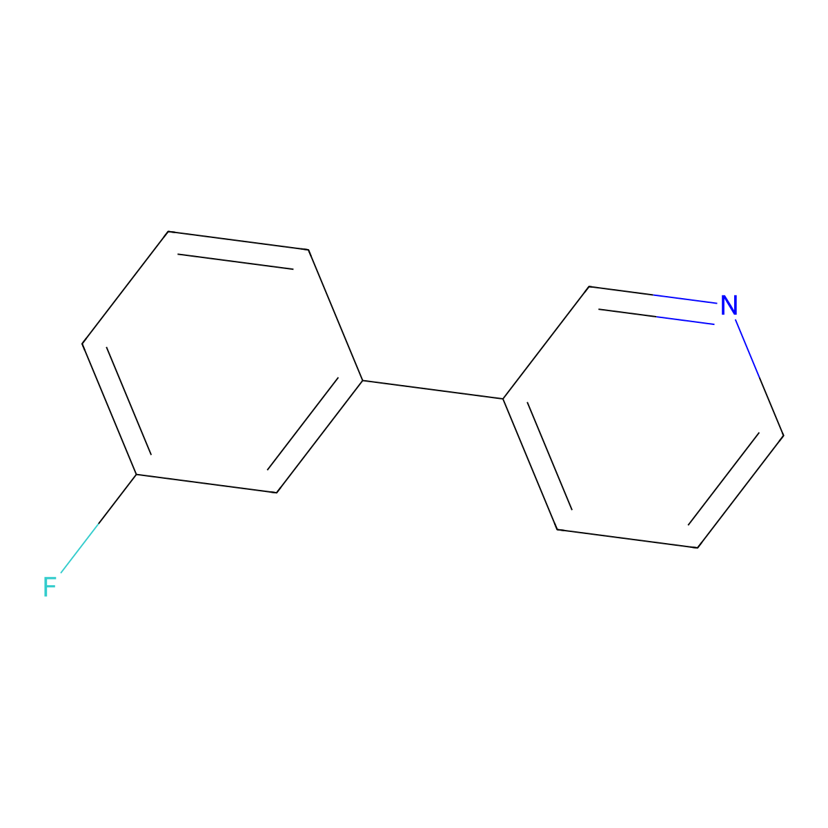 3-(3-Fluorophenyl)pyridine molecular structure, CAS 79412-32-1
