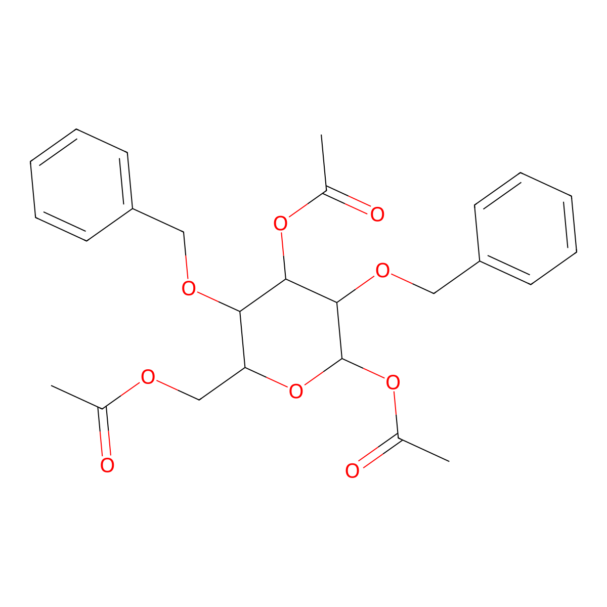 [(2R,3R,4S,5R,6R)-4,6-diacetyloxy-3,5-bis(phenylmethoxy)oxan-2-yl]methyl acetate molecular structure, CAS 79414-66-7