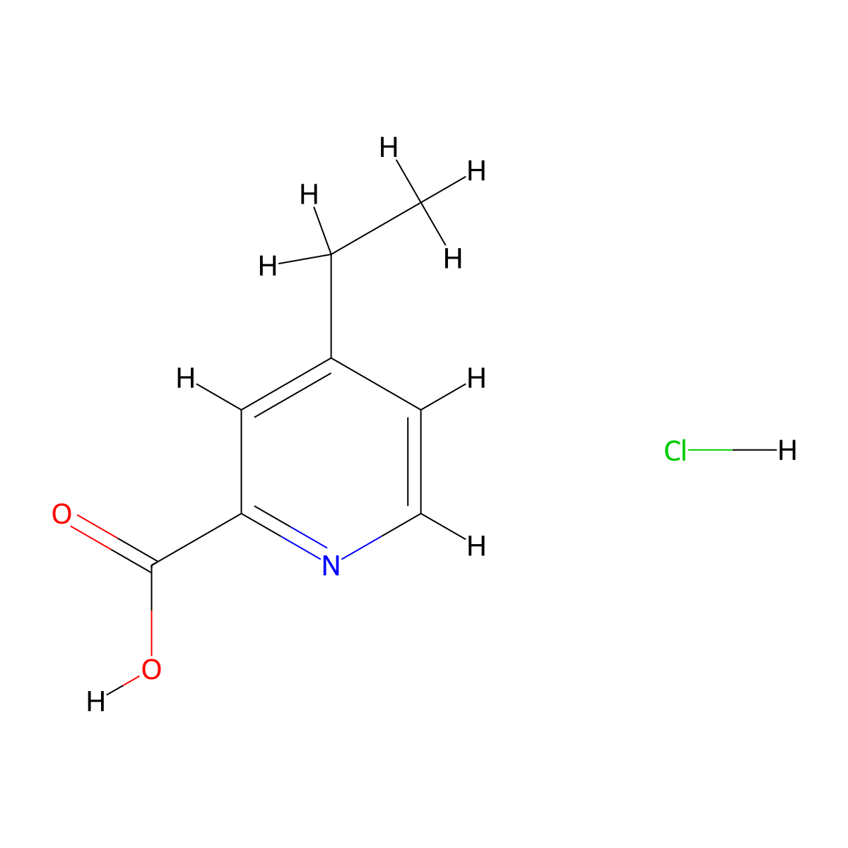 4-Ethylpyridine-2-carboxylic Acid Hydrochloride molecular structure, CAS 79415-18-2