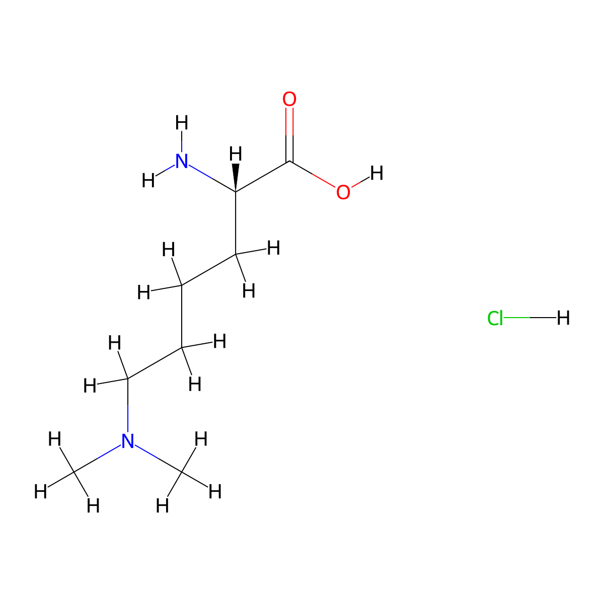 H-Lys(me)2-oh hcl molecular structure, CAS 79416-87-8