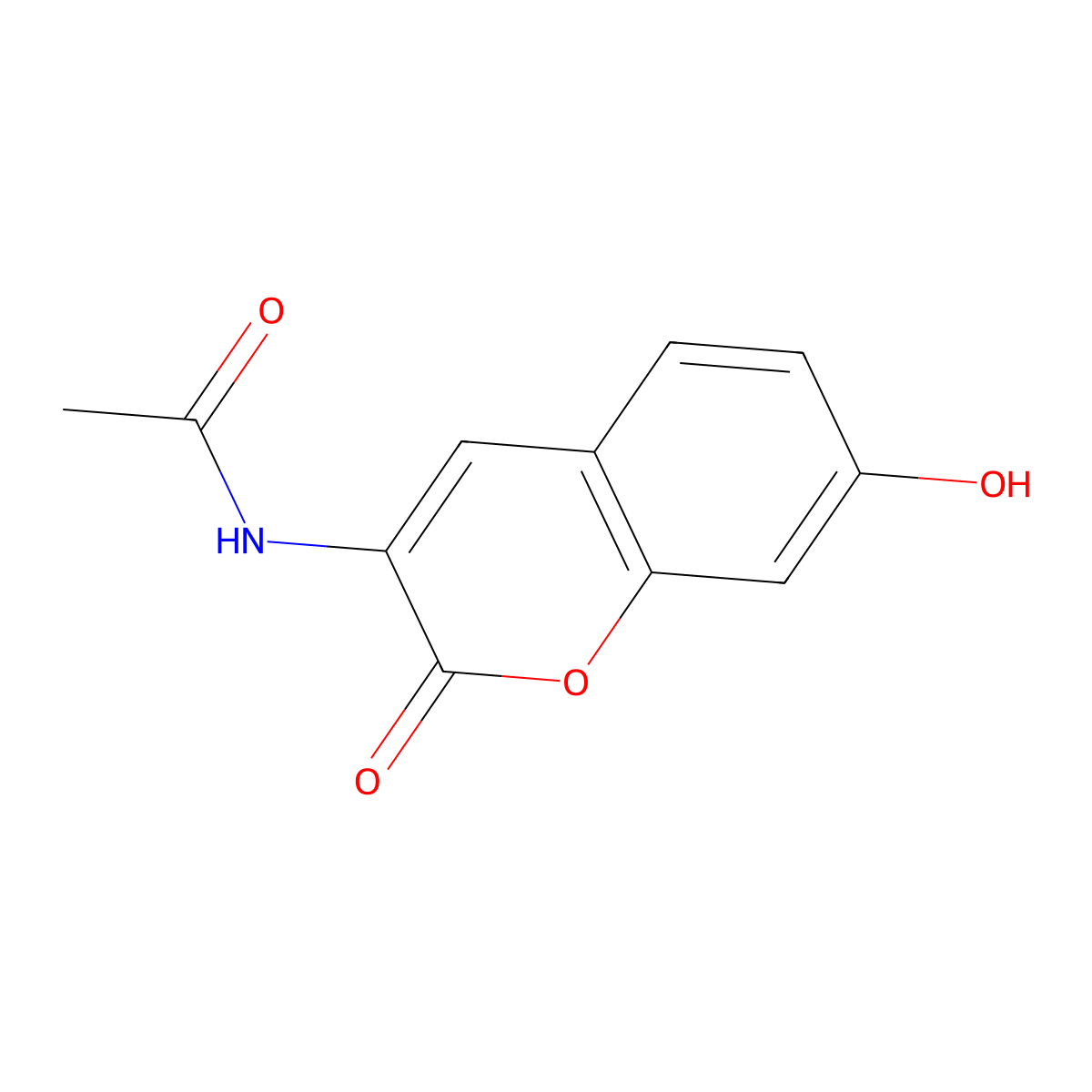 N-(7-Hydroxy-2-oxo-2H-1-benzopyran-3-yl)acetamide molecular structure, CAS 79418-42-1