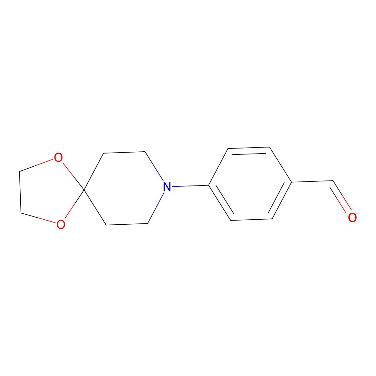 4-(1,4-Dioxa-8-azaspiro[4.5]decan-8-yl)benzaldehyde molecular structure, CAS 79421-40-2