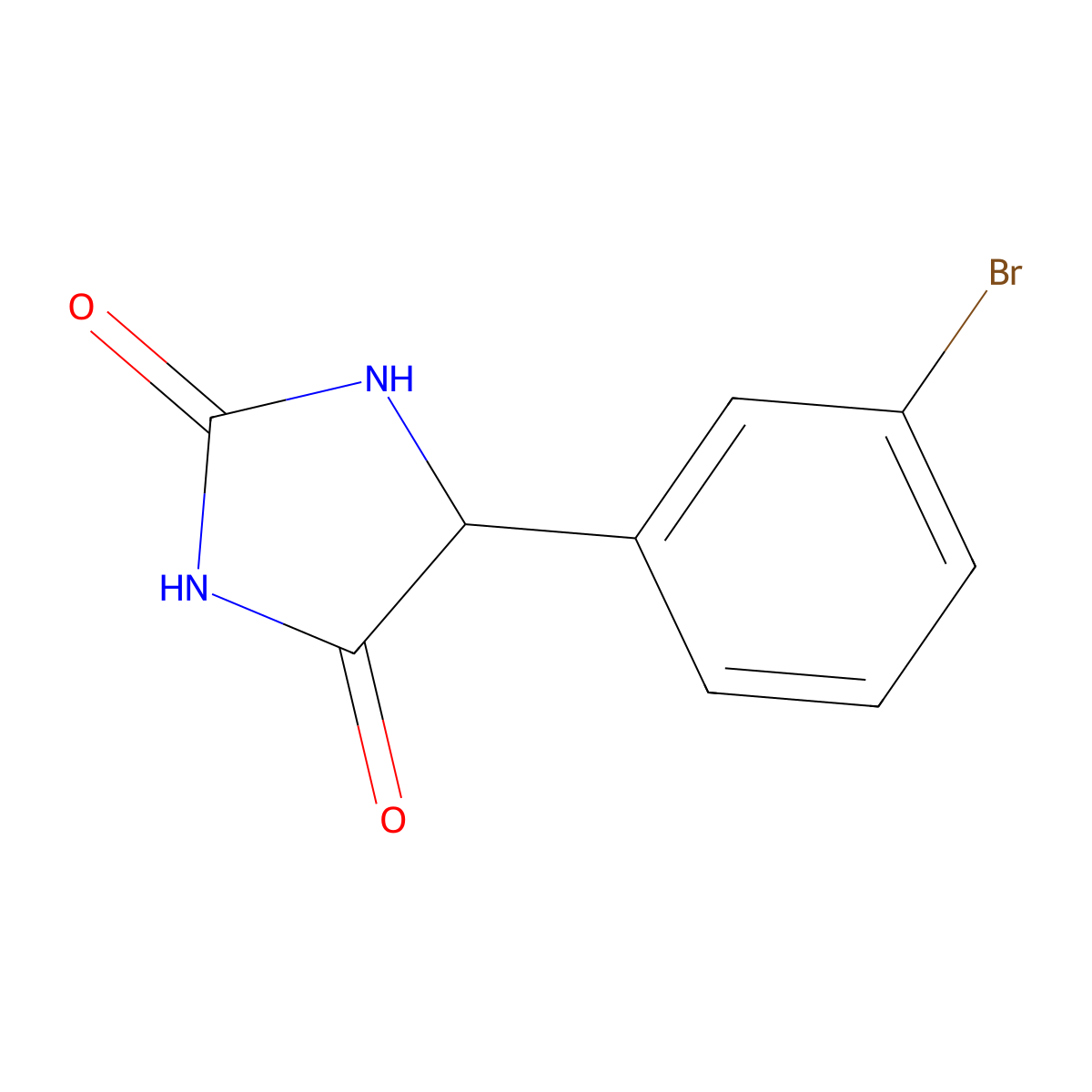 5-(3-Bromophenyl)imidazolidine-2,4-dione molecular structure, CAS 79422-72-3