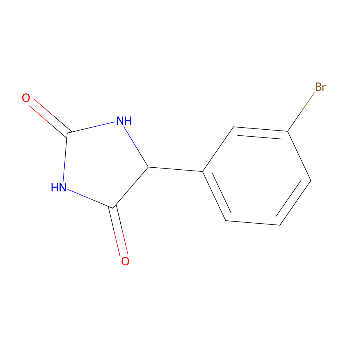5-(3-Bromophenyl)imidazolidine-2,4-dione molecular structure, CAS 79422-72-3