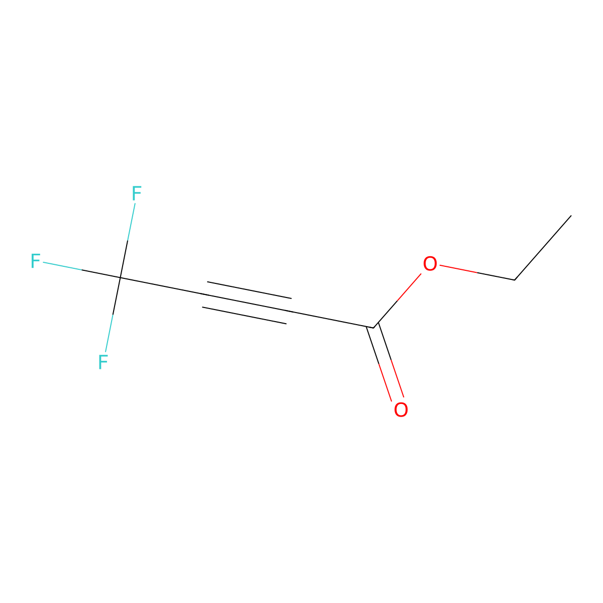Ethyl 4,4,4-trifluoro-2-butynoate molecular structure, CAS 79424-03-6