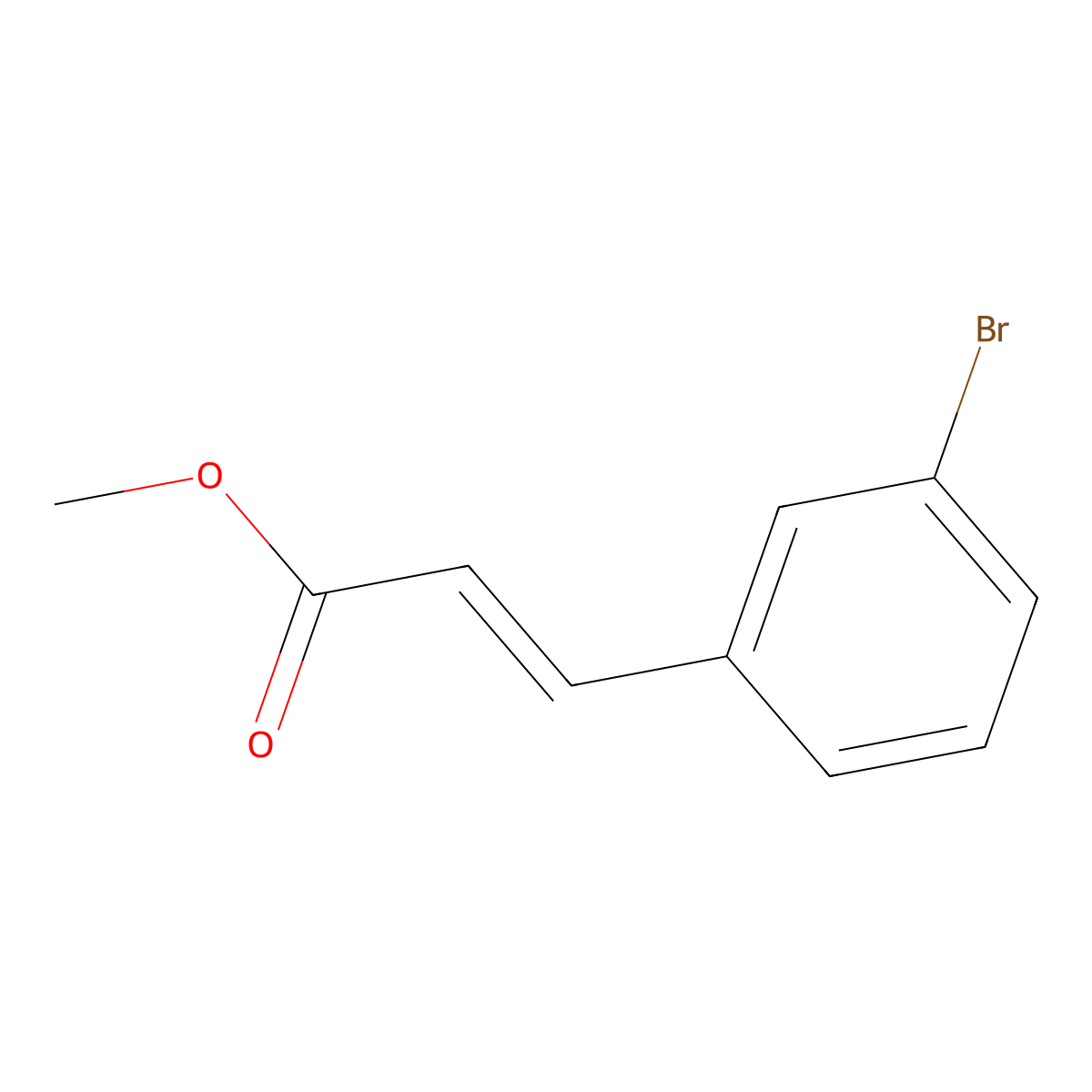 Methyl 3-bromocinnamate, predominantly trans molecular structure, CAS 79432-87-4