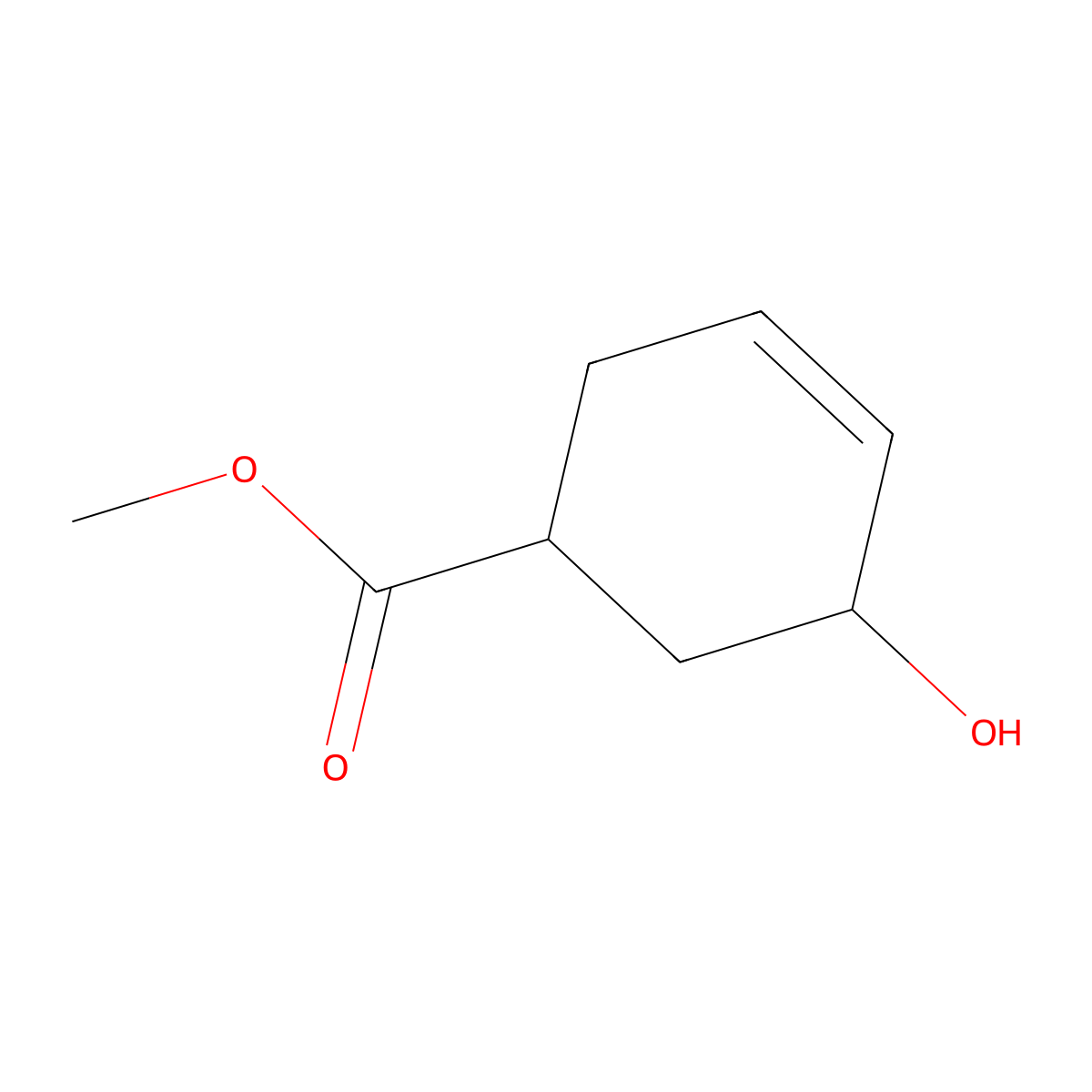 Methyl 5-hydroxycyclohex-3-ene-1-carboxylate molecular structure, CAS 79433-96-8