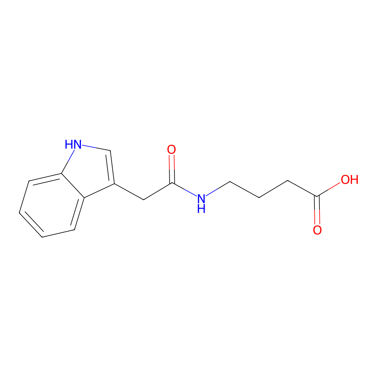 4-(2-1H-Indol-3-yl-acetylamino)-butyric acid molecular structure, CAS 79438-89-4