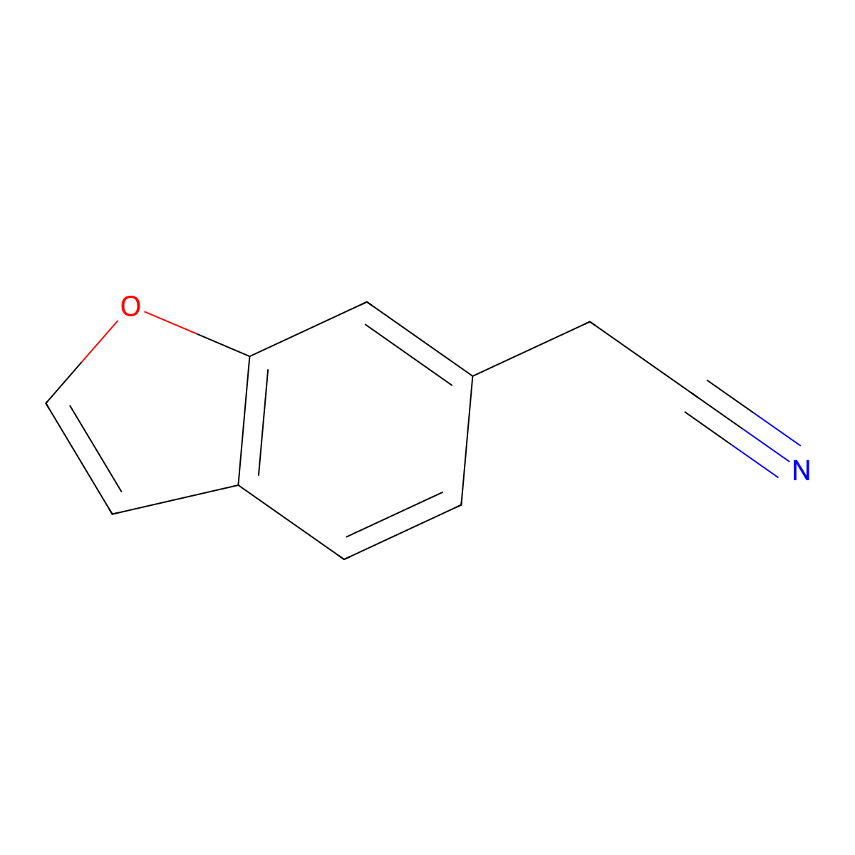 6-Benzofuranacetonitrile molecular structure, CAS 79444-78-3