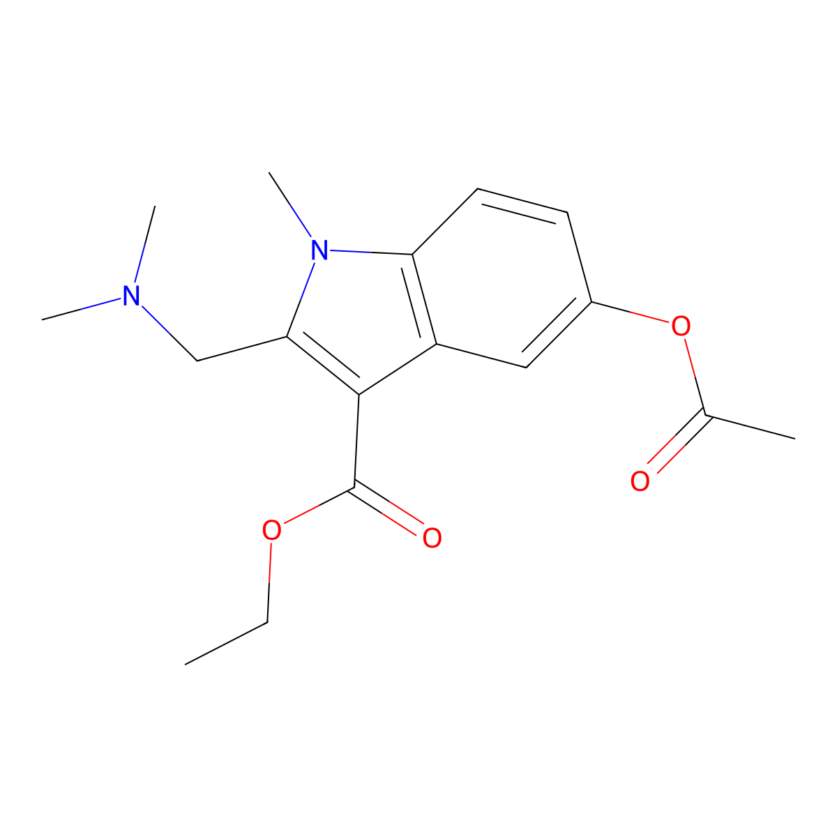 ethyl 5-(acetyloxy)-2-[(dimethylamino)methyl]-1-methyl-1H-indole-3-carboxylate molecular structure, CAS 794449-50-6