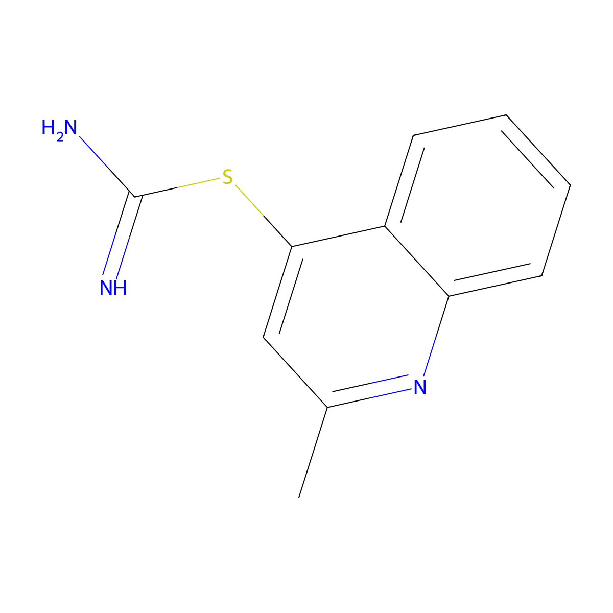 2-Methylquinolin-4-yl carbamimidothioate molecular structure, CAS 794461-88-4
