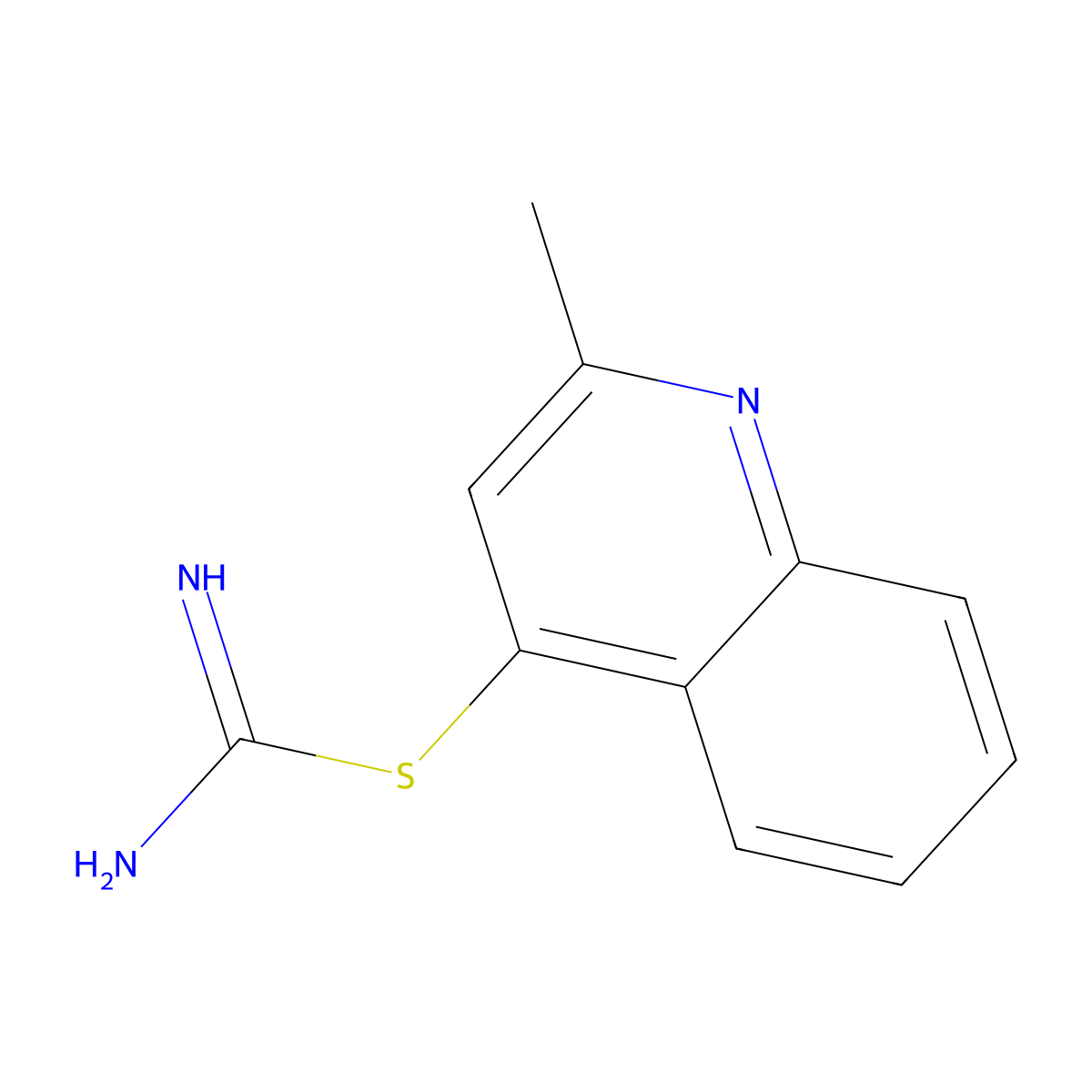2-Methylquinolin-4-yl carbamimidothioate molecular structure, CAS 794461-88-4