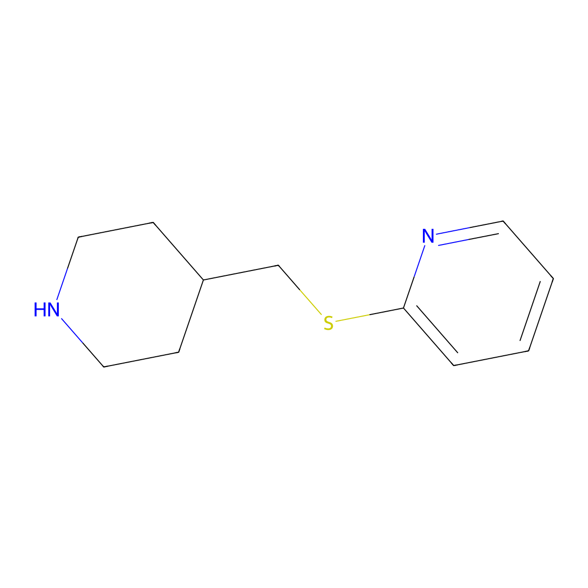 2-{[(Piperidin-4-yl)methyl]sulfanyl}pyridine molecular structure, CAS 794464-04-3