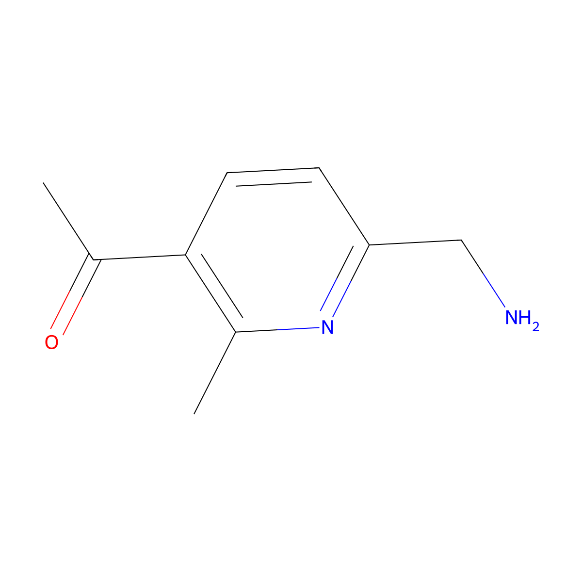 1-[6-(Aminomethyl)-2-methylpyridin-3-yl]ethan-1-one molecular structure, CAS 794465-47-7