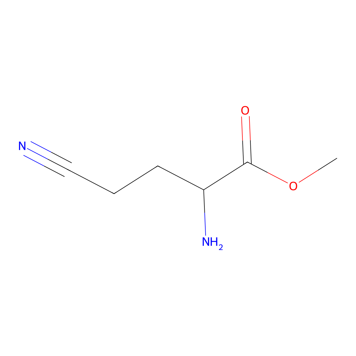 Methyl 2-amino-4-cyanobutanoate molecular structure, CAS 794469-23-1