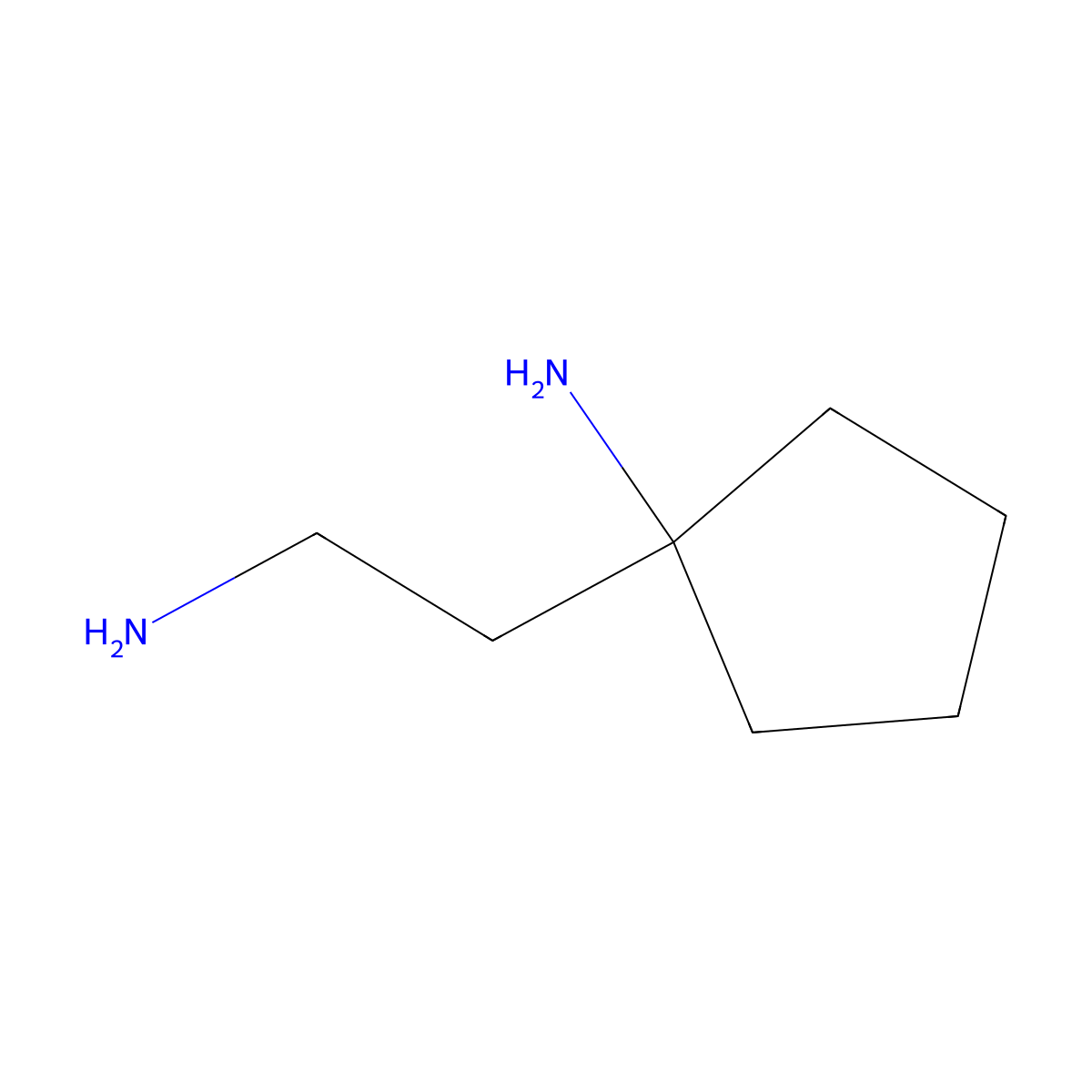1-(2-Aminoethyl)cyclopentan-1-amine molecular structure, CAS 794469-81-1