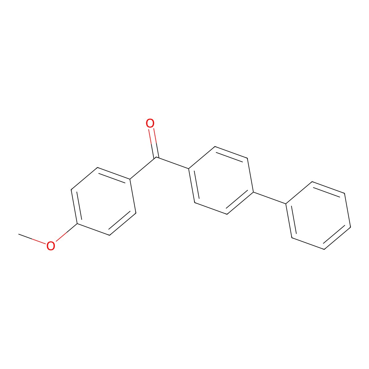 ([1,1'-Biphenyl]-4-yl)(4-methoxyphenyl)methanone molecular structure, CAS 79447-11-3