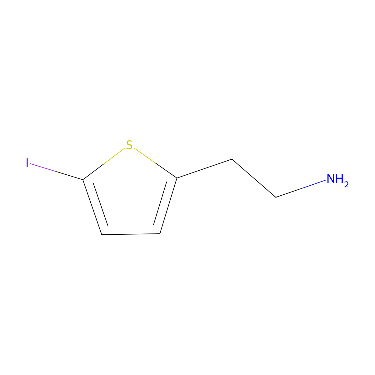 2-(5-Iodothiophen-2-yl)ethan-1-amine molecular structure, CAS 794471-45-7