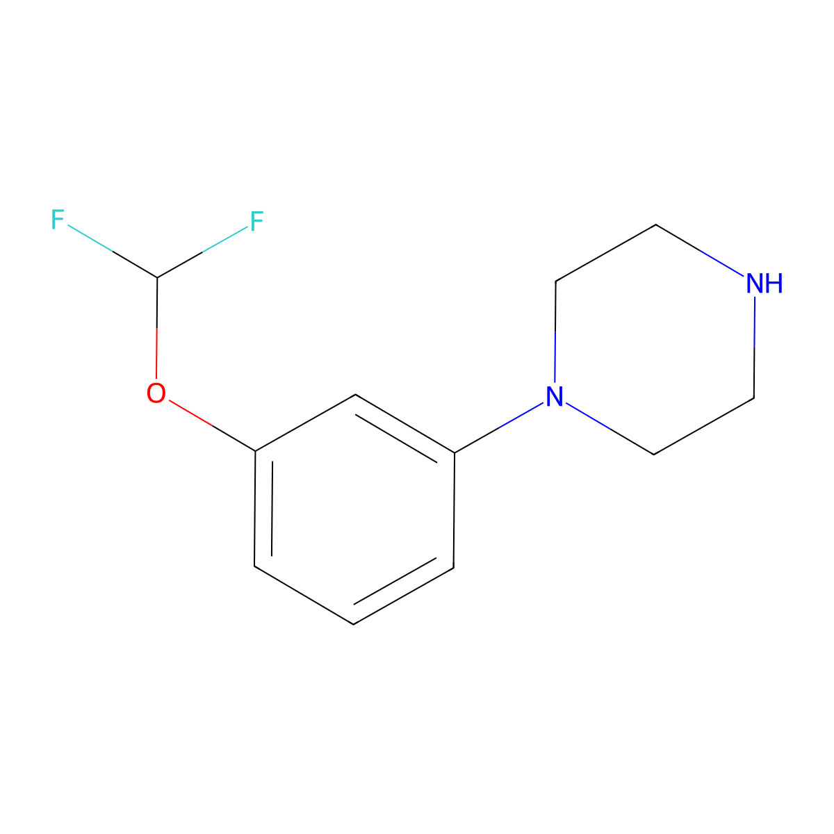 1-[3-(Difluoromethoxy)phenyl]piperazine molecular structure, CAS 794471-93-5