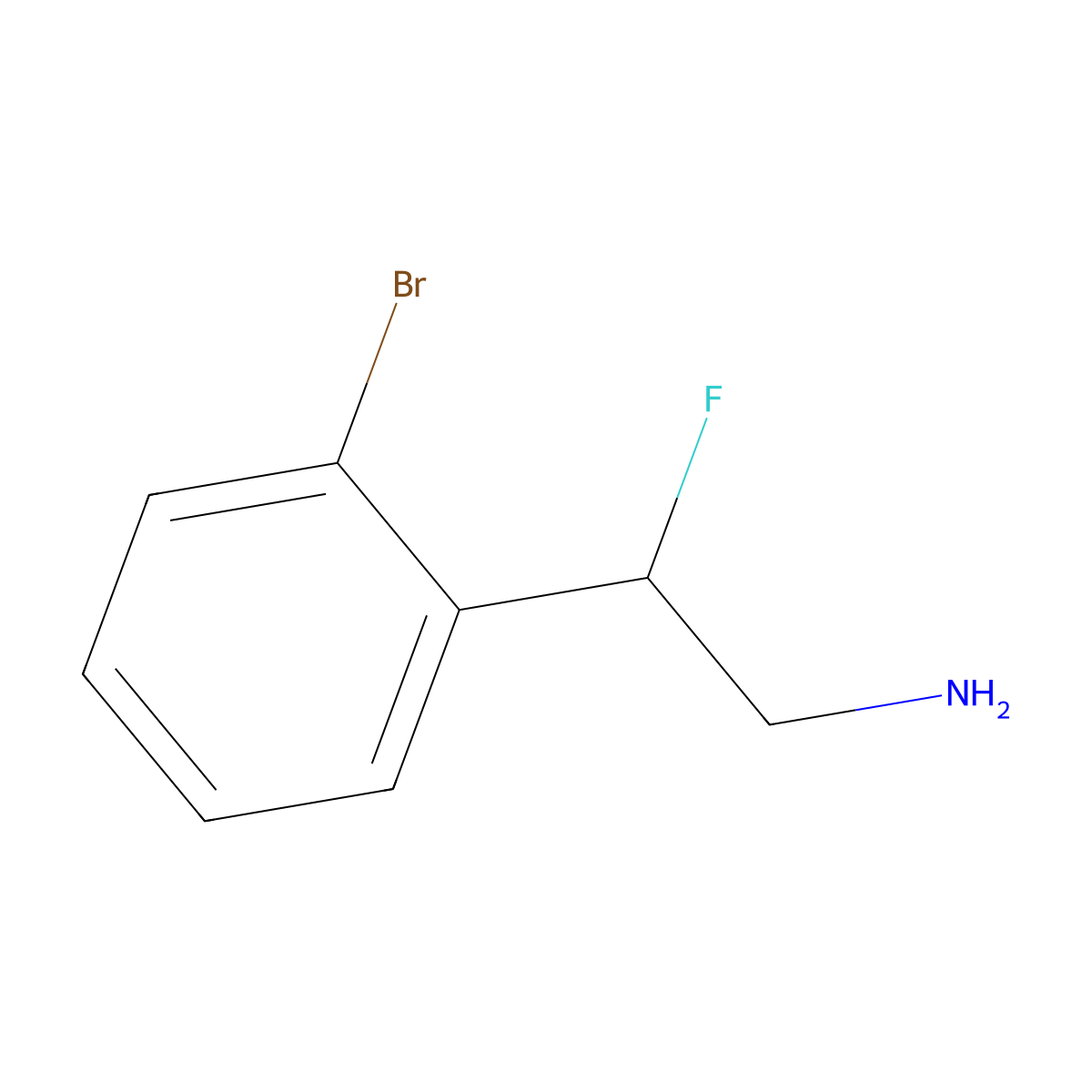 2-(2-Bromophenyl)-2-fluoroethan-1-amine molecular structure, CAS 794472-17-6
