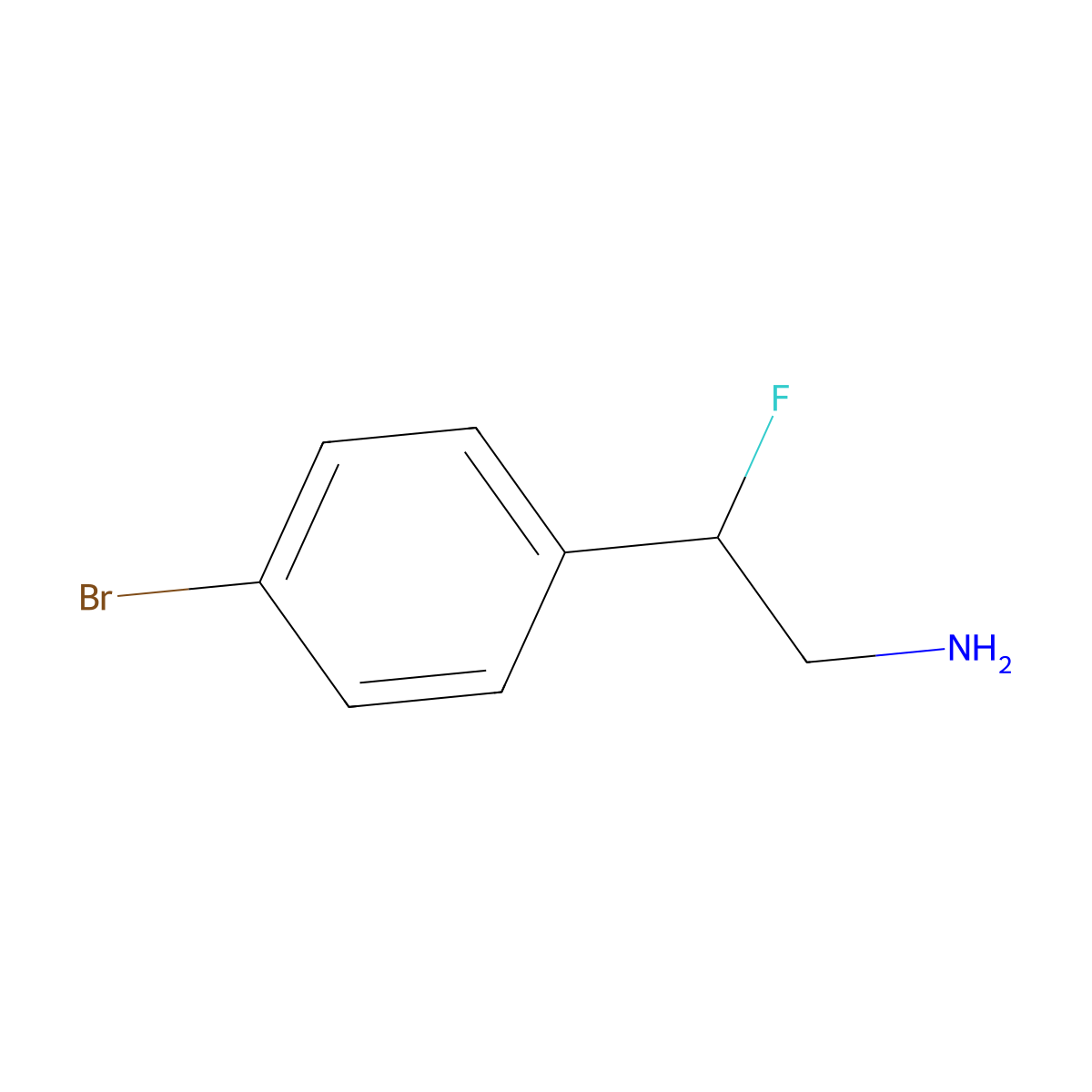4-Bromo-beta-fluorobenzeneethanamine molecular structure, CAS 794472-19-8