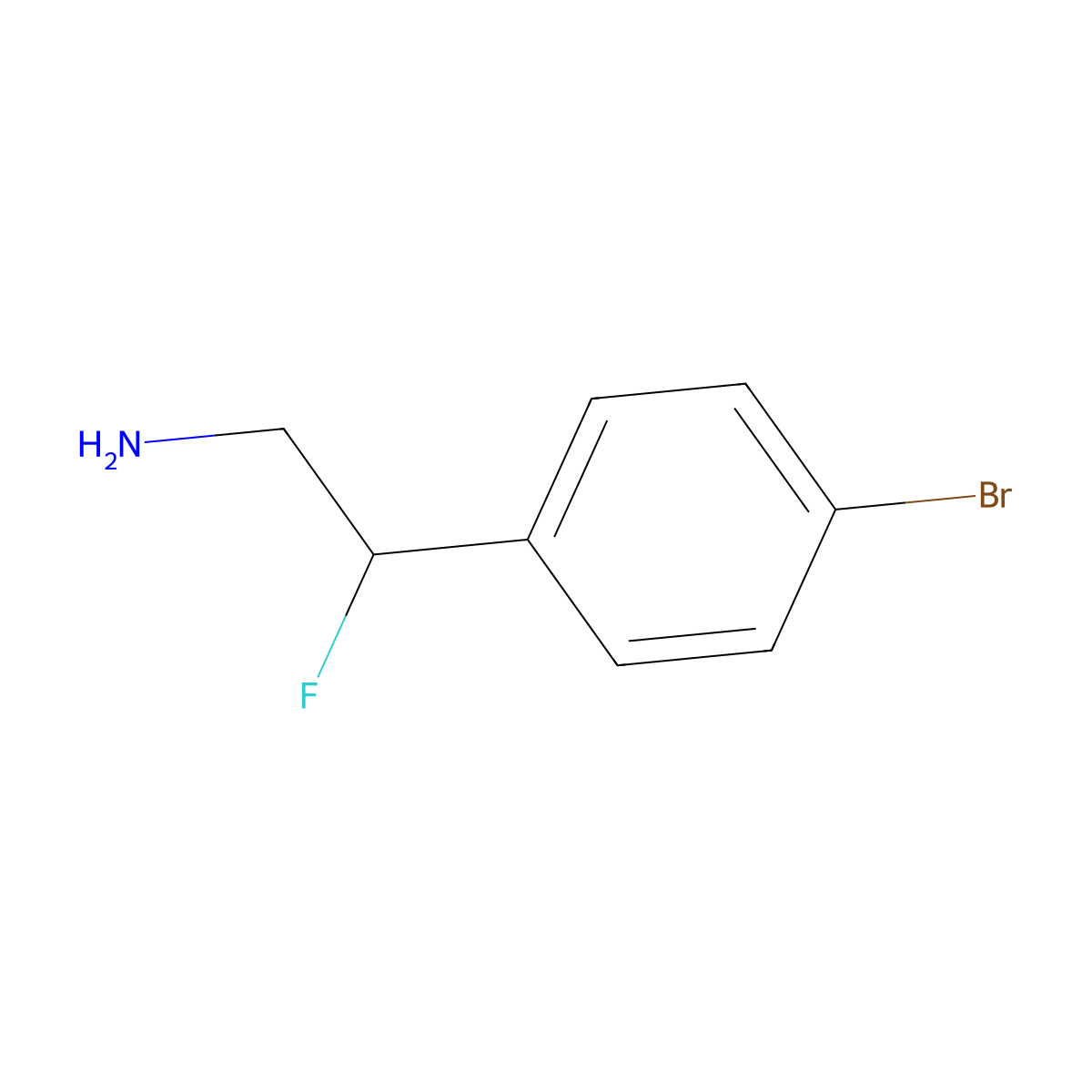 4-Bromo-beta-fluorobenzeneethanamine molecular structure, CAS 794472-19-8