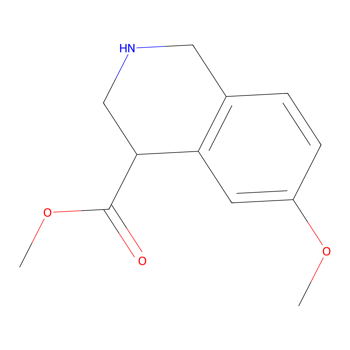 Methyl 6-methoxy-1,2,3,4-tetrahydroisoquinoline-4-carboxylate molecular structure, CAS 794492-08-3