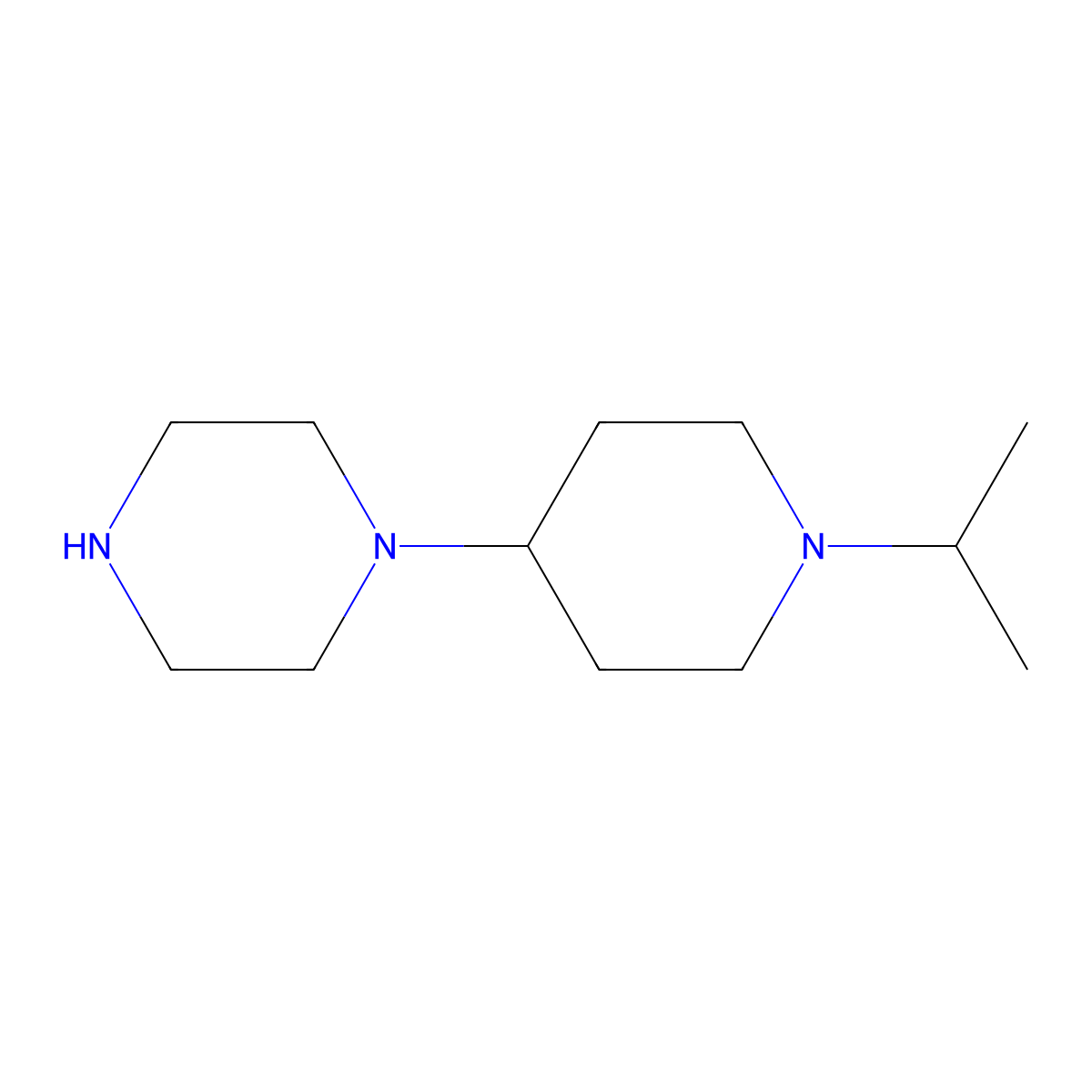 1-[1-(Propan-2-yl)piperidin-4-yl]piperazine molecular structure, CAS 794494-90-9