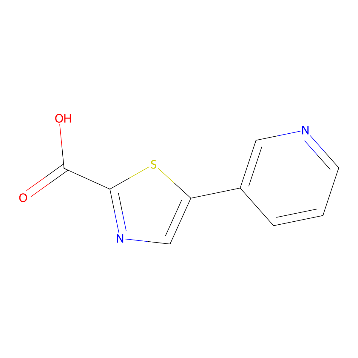 5-(Pyridin-3-yl)thiazole-2-carboxylic acid molecular structure, CAS 794500-94-0