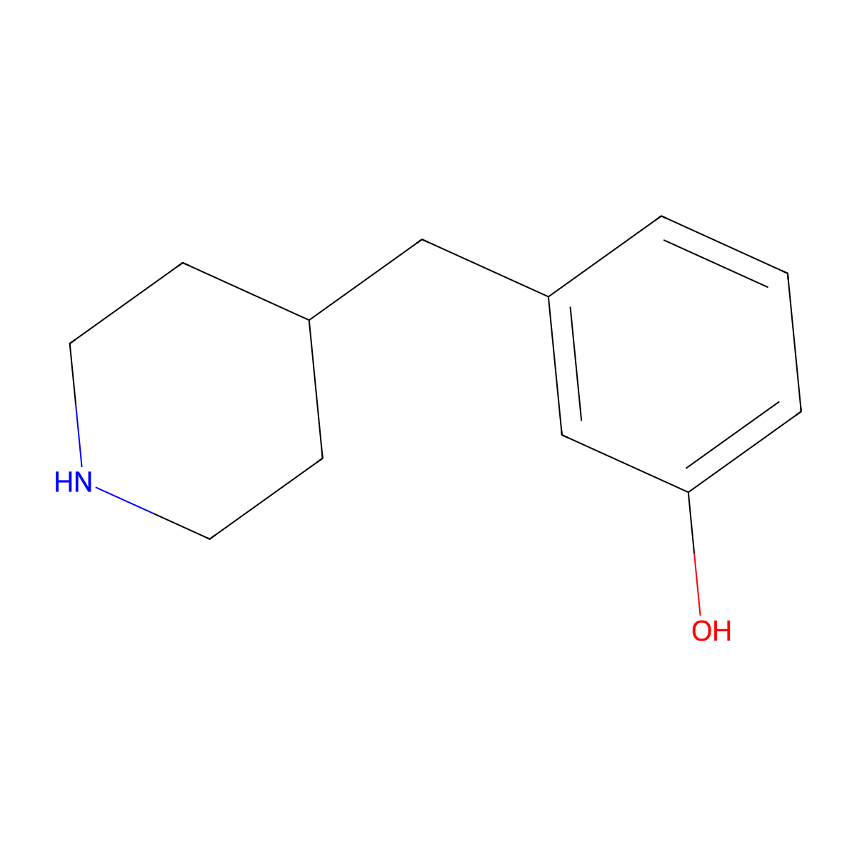 3-Piperidin-4-ylmethyl-phenol molecular structure, CAS 794501-02-3