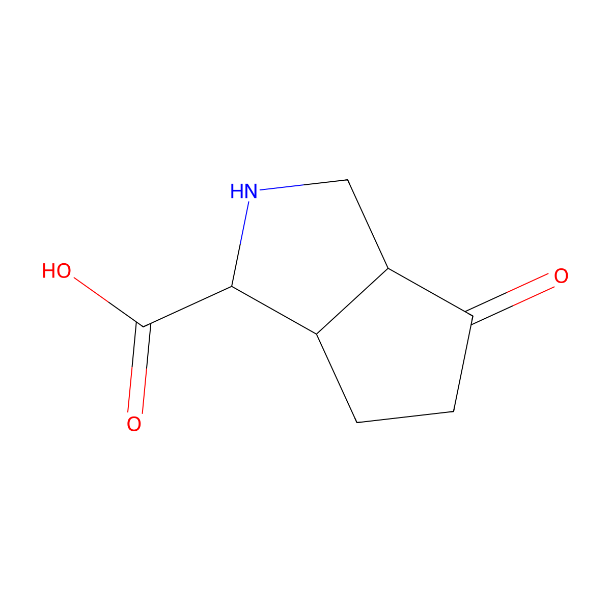 4-Oxo-octahydro-cyclopenta[c]-pyrrole-1-carboxylic acid molecular structure, CAS 794501-16-9