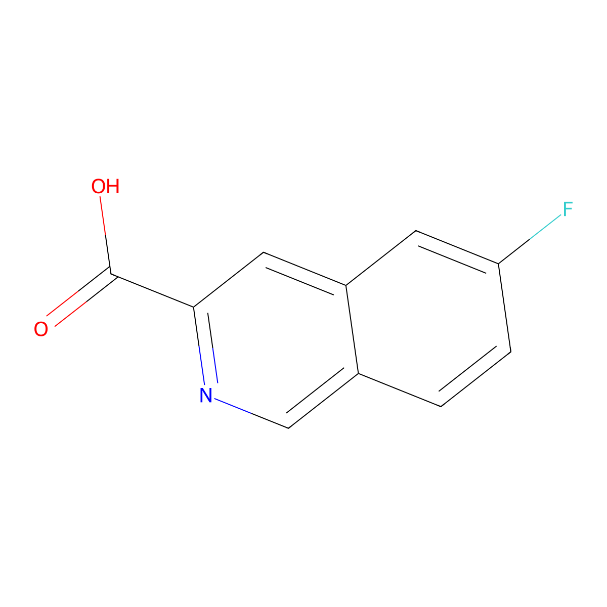 6-Fluoroisoquinoline-3-carboxylic acid molecular structure, CAS 794515-85-8