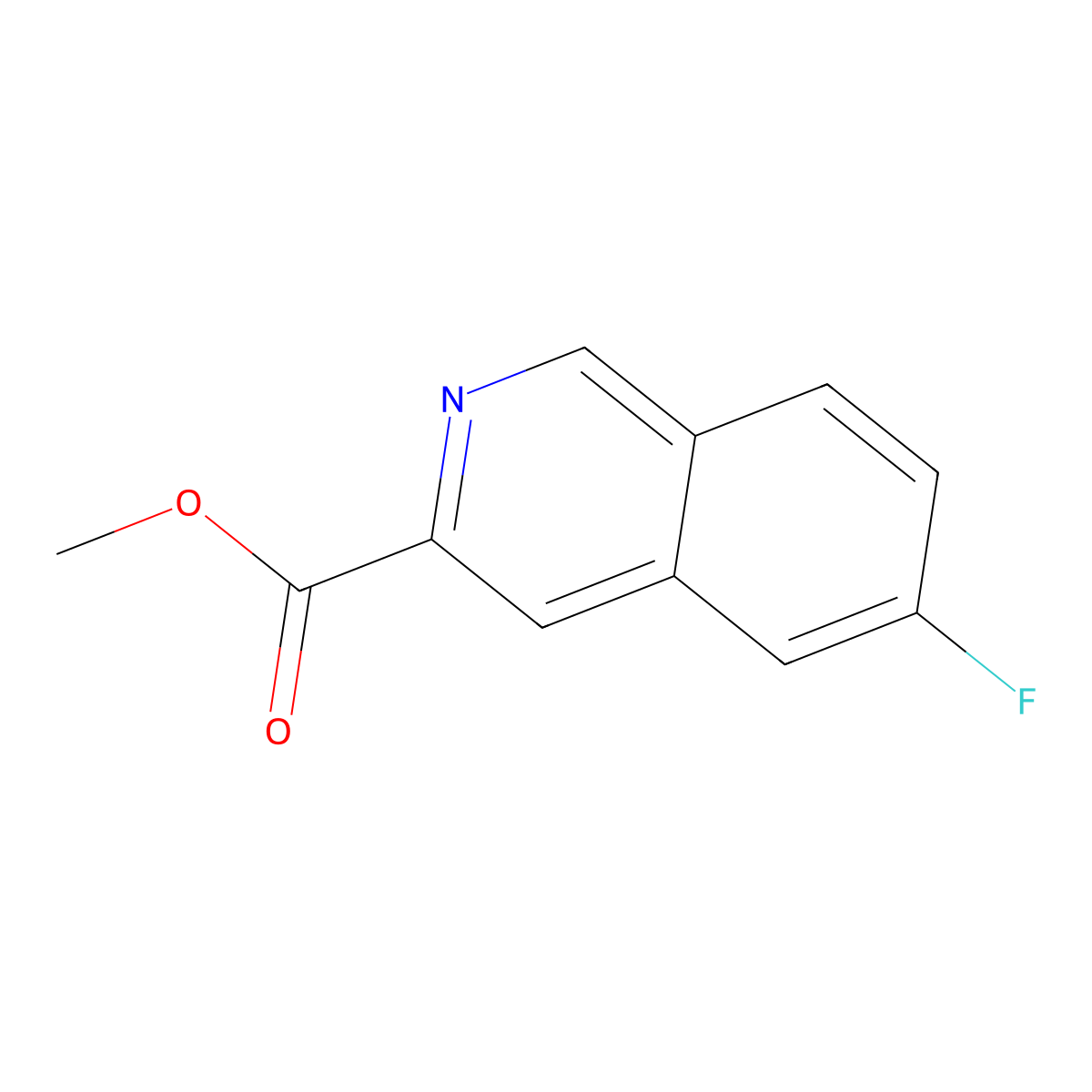 Methyl 6-fluoroisoquinoline-3-carboxylate molecular structure, CAS 794515-87-0