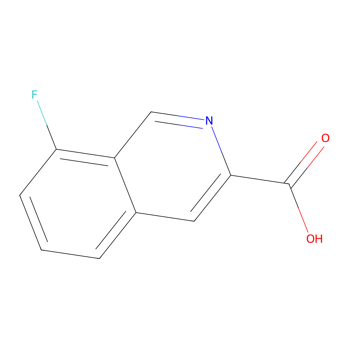 8-Fluoroisoquinoline-3-carboxylic acid molecular structure, CAS 794515-89-2