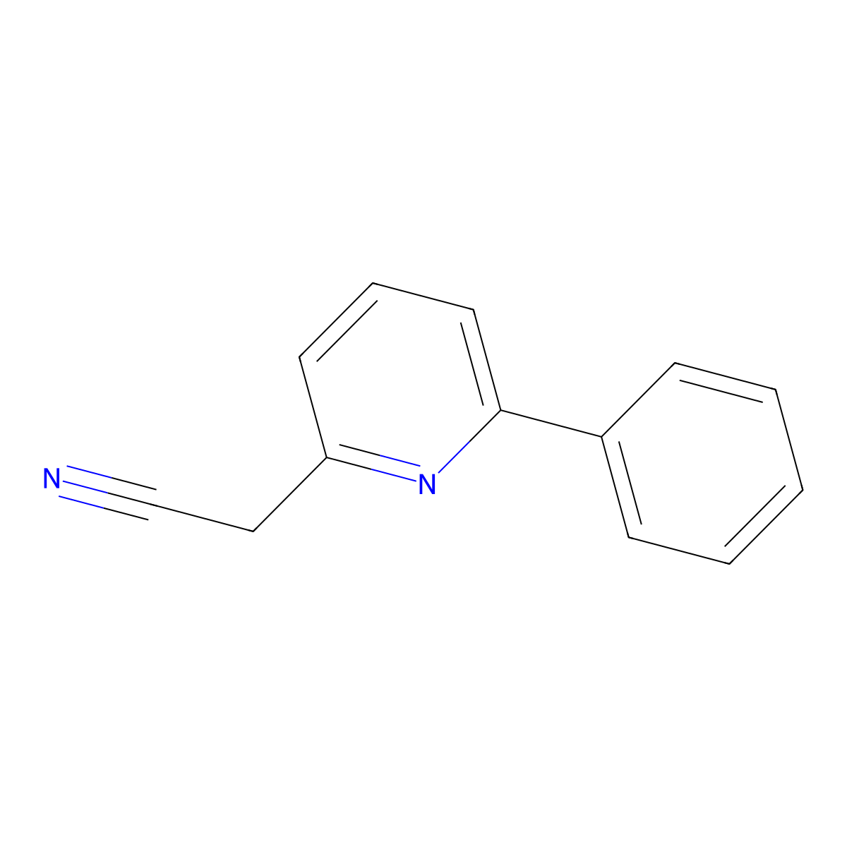 (6-Phenylpyridin-2-yl)acetonitrile molecular structure, CAS 794522-71-7