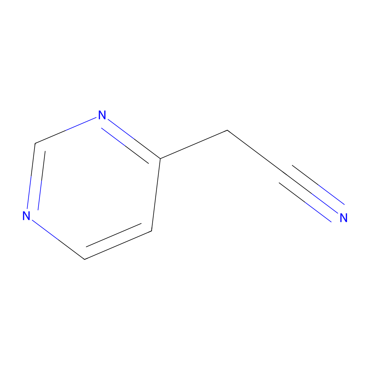 2-(Pyrimidin-4-yl)acetonitrile molecular structure, CAS 794522-90-0