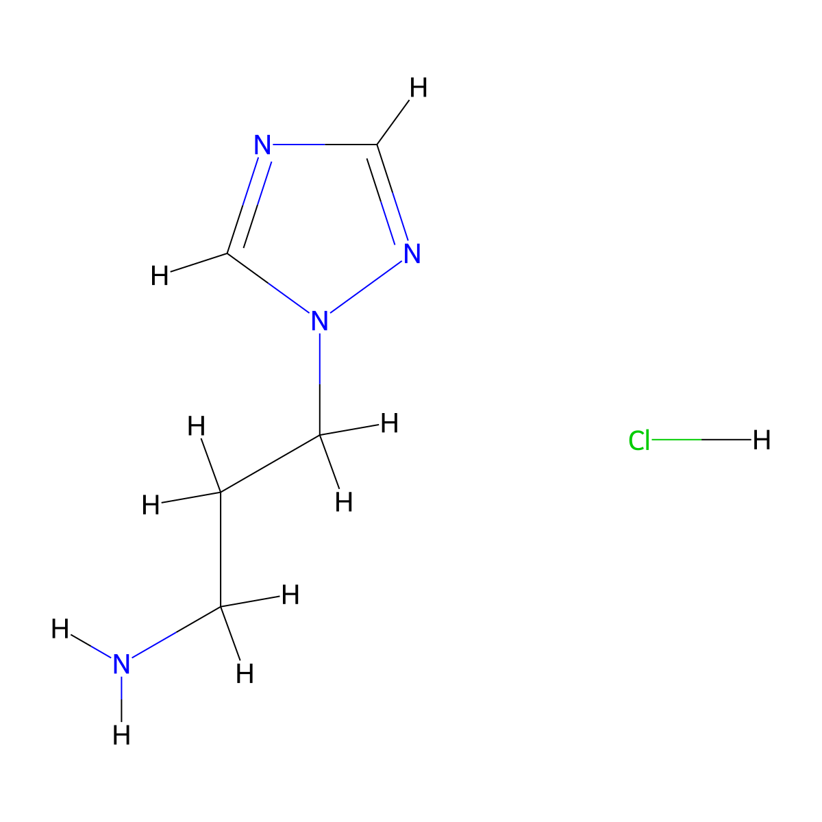 3-(1H-1,2,4-triazol-1-yl)propan-1-amine hydrochloride molecular structure, CAS 794522-91-1