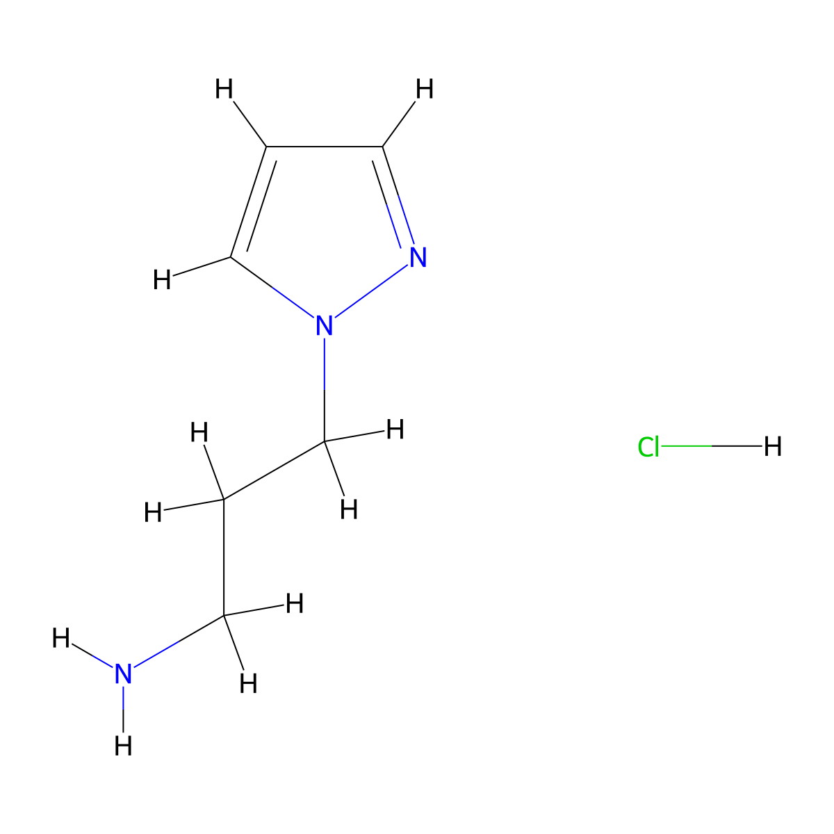 3-(1H-Pyrazol-1-yl)propan-1-amine hydrochloride molecular structure, CAS 794522-93-3