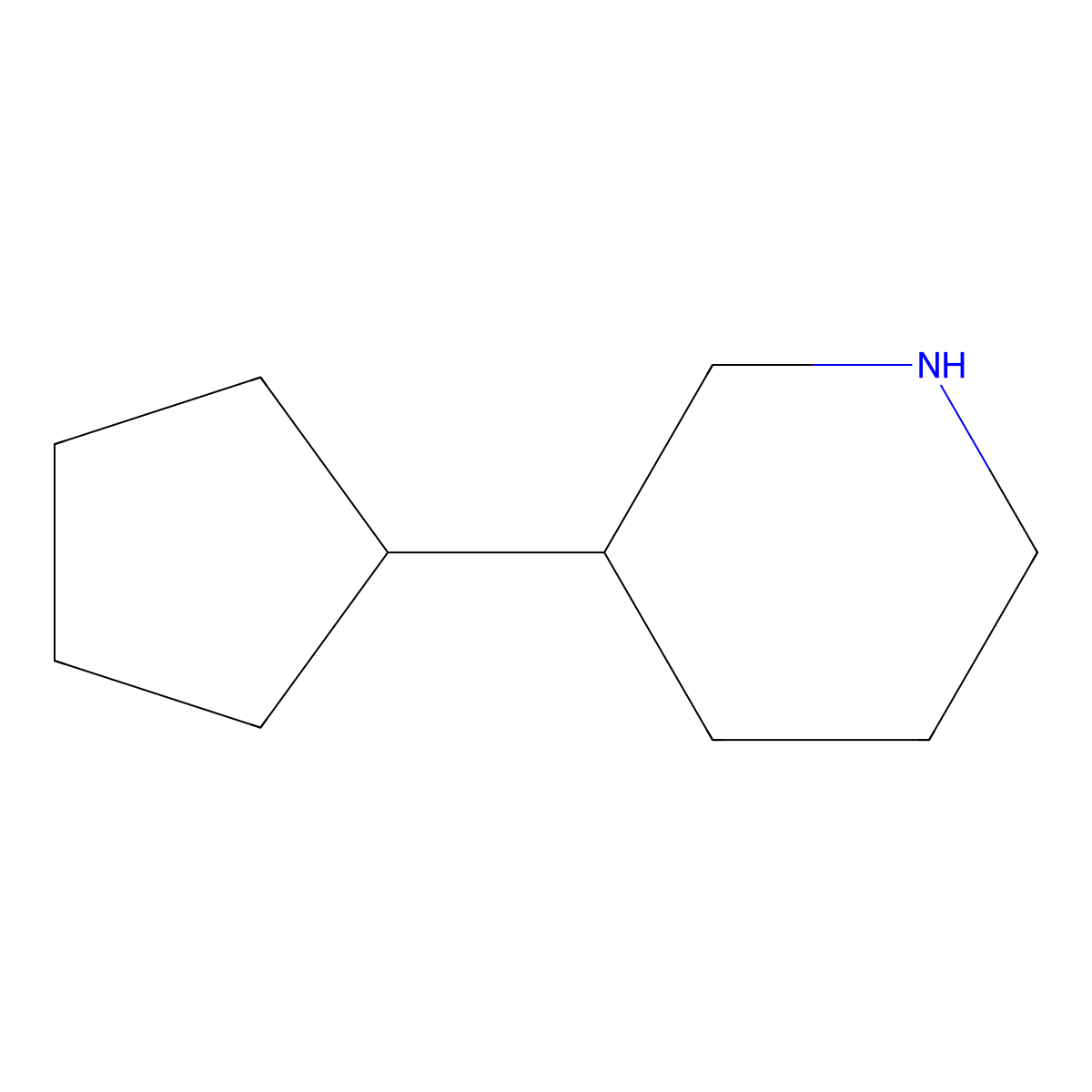 3-Cyclopentylpiperidine molecular structure, CAS 794533-53-2